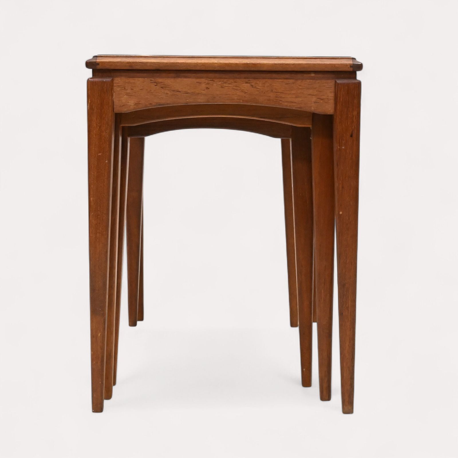 photo vinterior Retro Teak Nest Of Tables With Glass Tops Free Uk Delivery.
