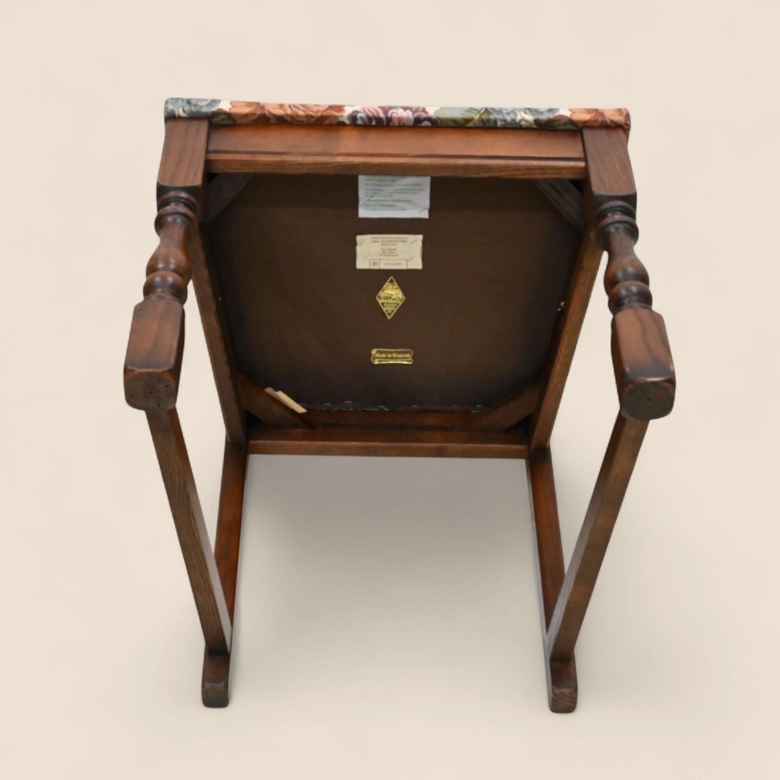 6 Old Charm Dining Chairs Upholstered Tudor Brown Frames Free Uk Delivery* photo vinterior