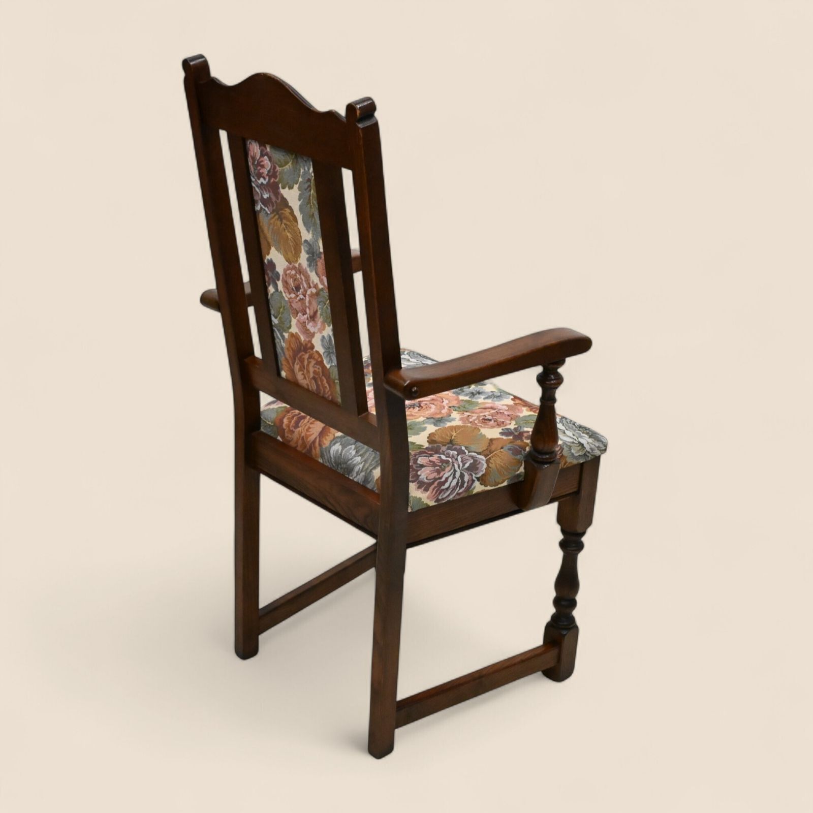 photo for sale 6 Old Charm Dining Chairs Upholstered Tudor Brown Frames Free Uk Delivery*