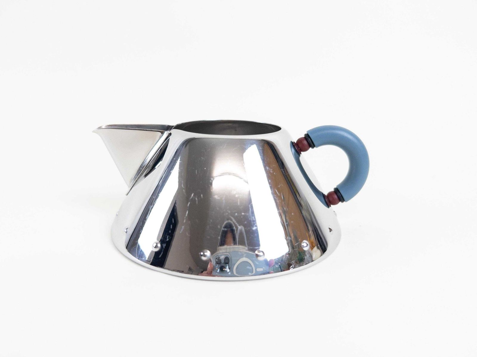Alessi Sugar And Creamer Set With 11 Coffee Spoons Designed By Michael Graves   Postmodern Design photo buy