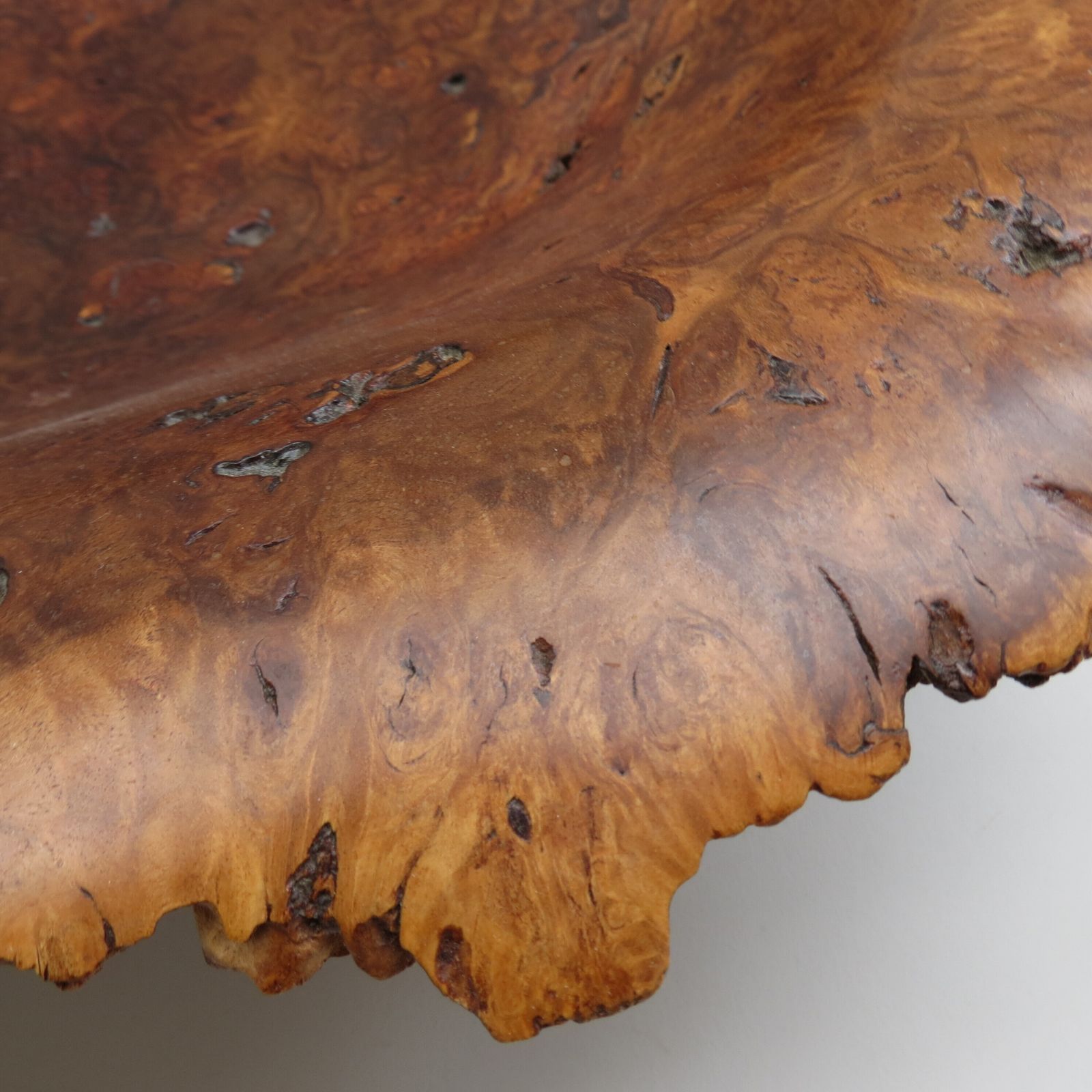photo buy Very Large Vintage Wooden Bowl Gum Burr Wood