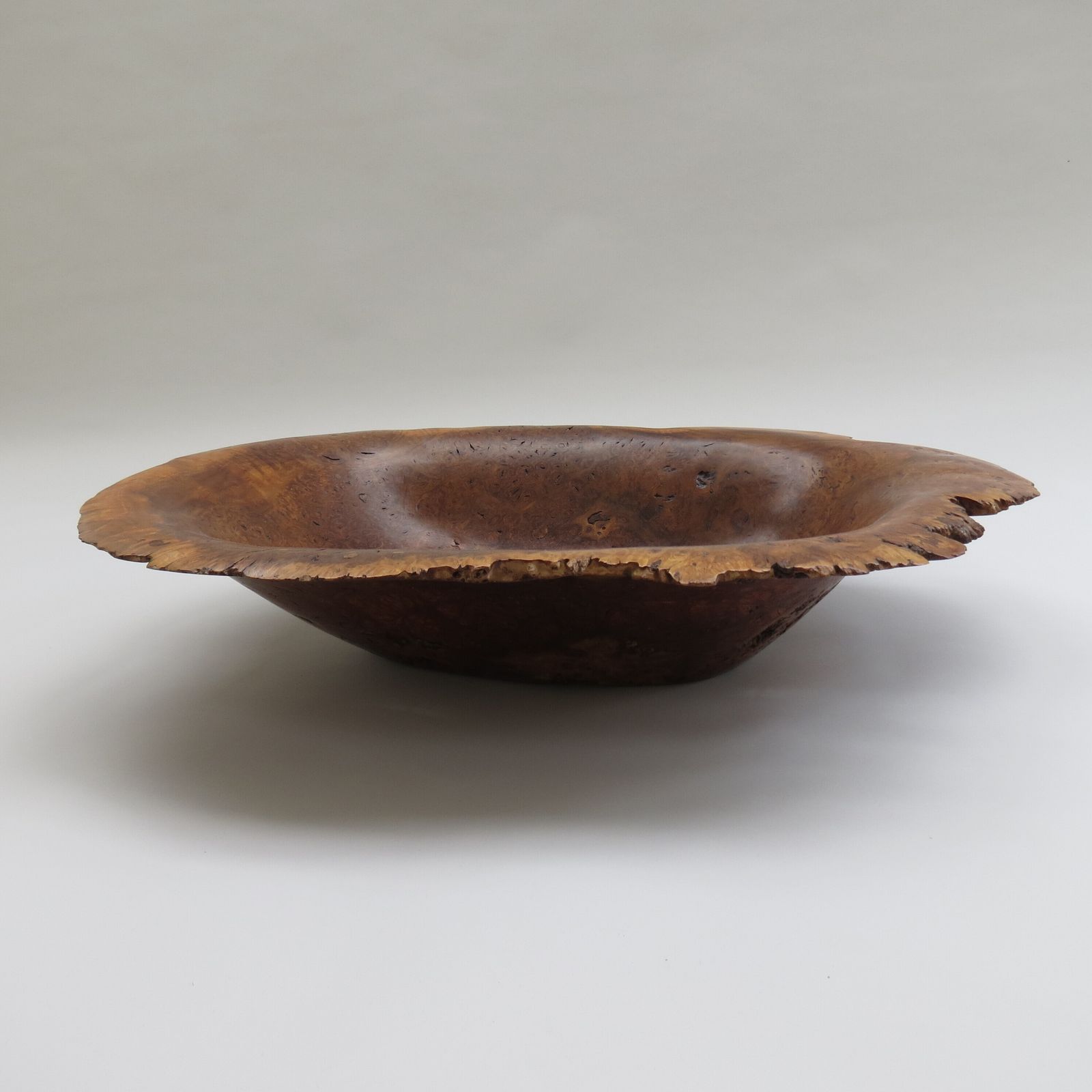 Very Large Vintage Wooden Bowl Gum Burr Wood