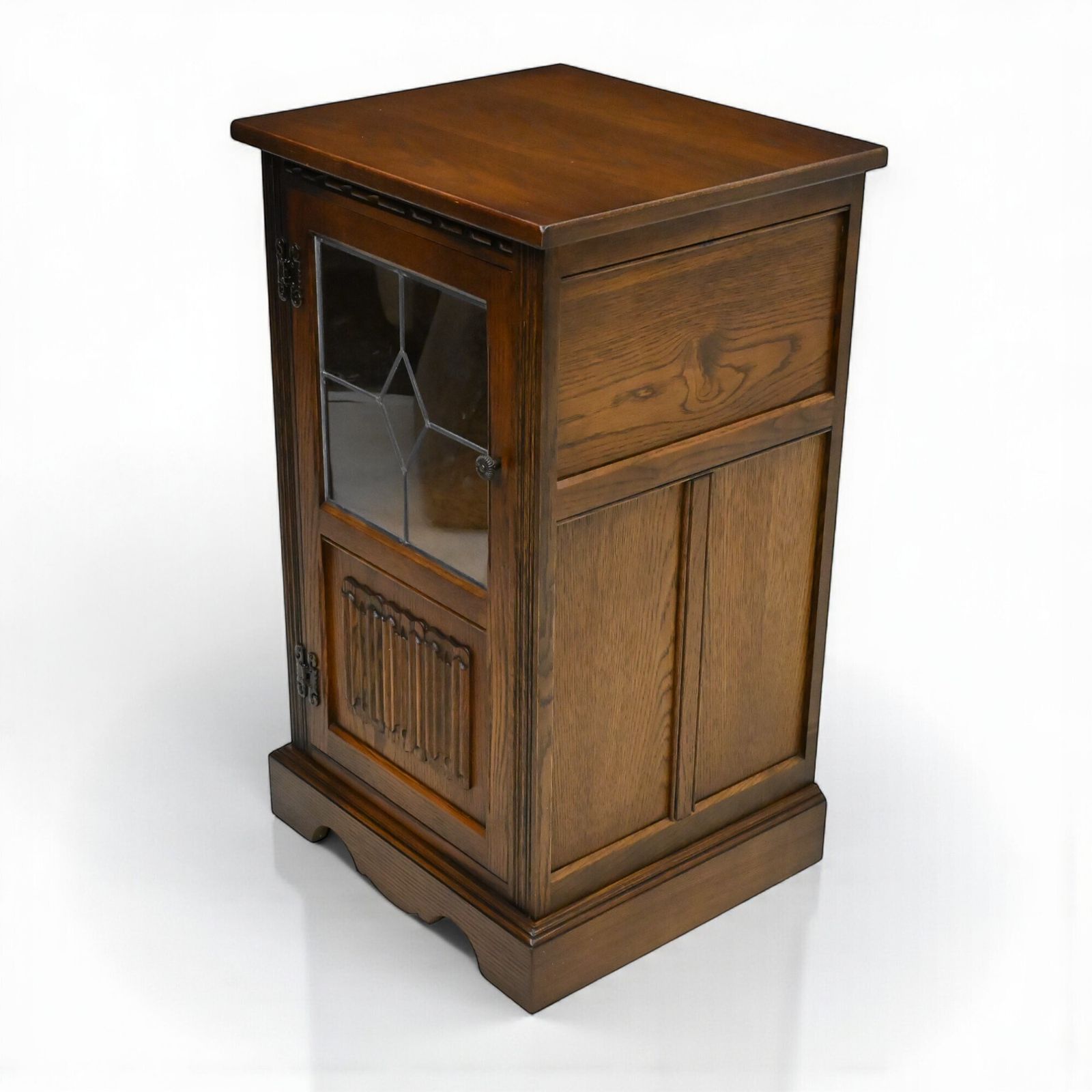 Old Charm Hi Fi/Record Cabinet Light Oak Free Uk Delivery*