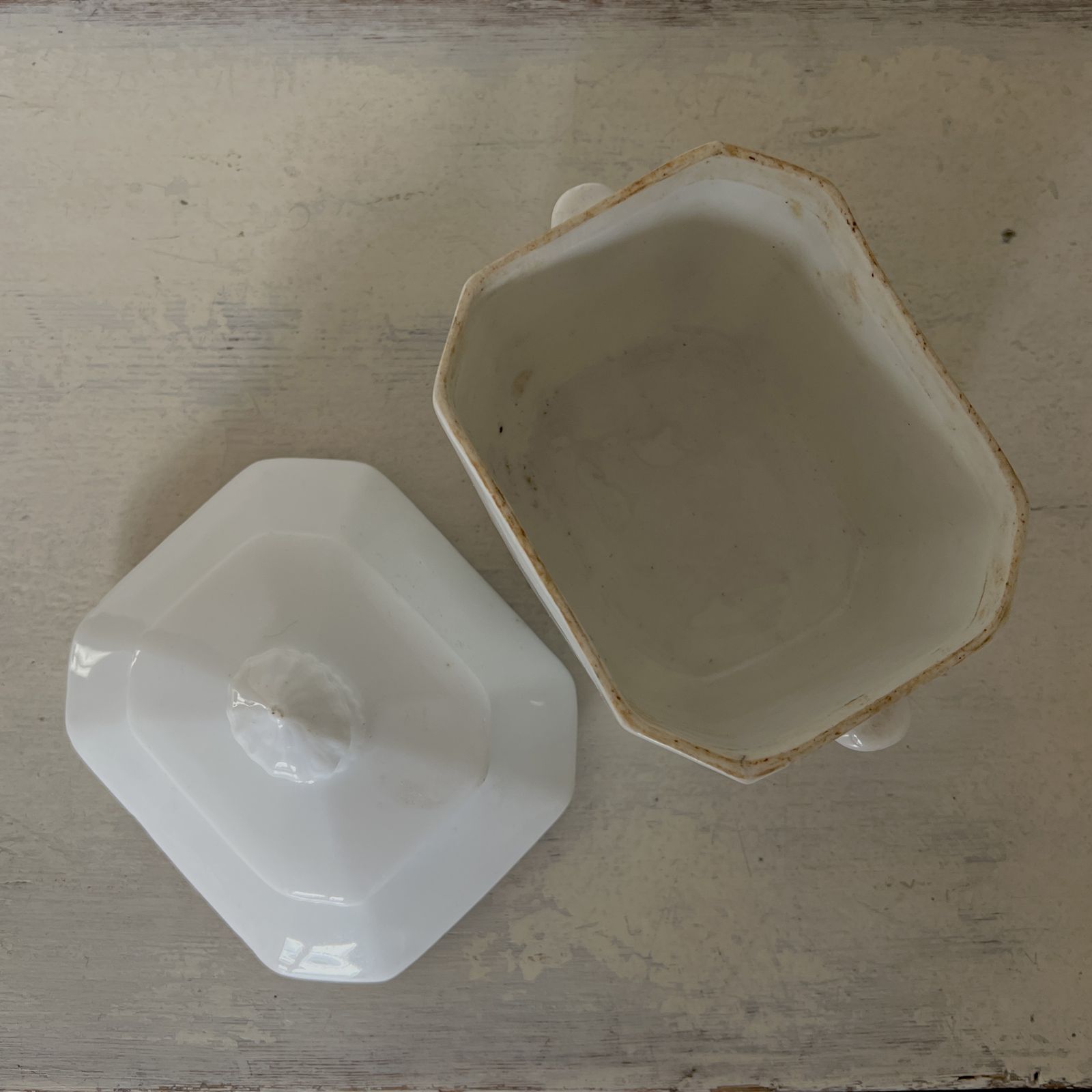 19th Century French Faience Creamware Sugar Box photo 125.0