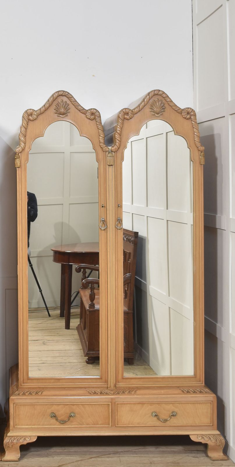 Near Pair Of Walnut Wardrobes photo furniture