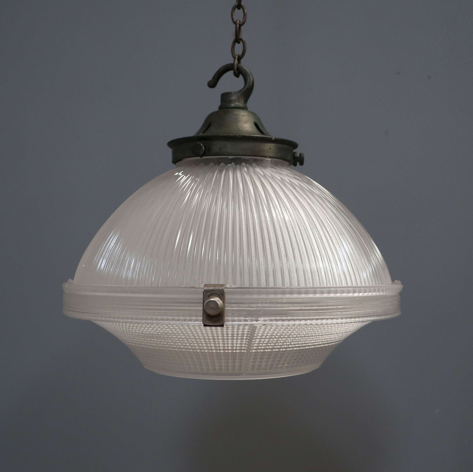 Two Part Holophane Pendant Light