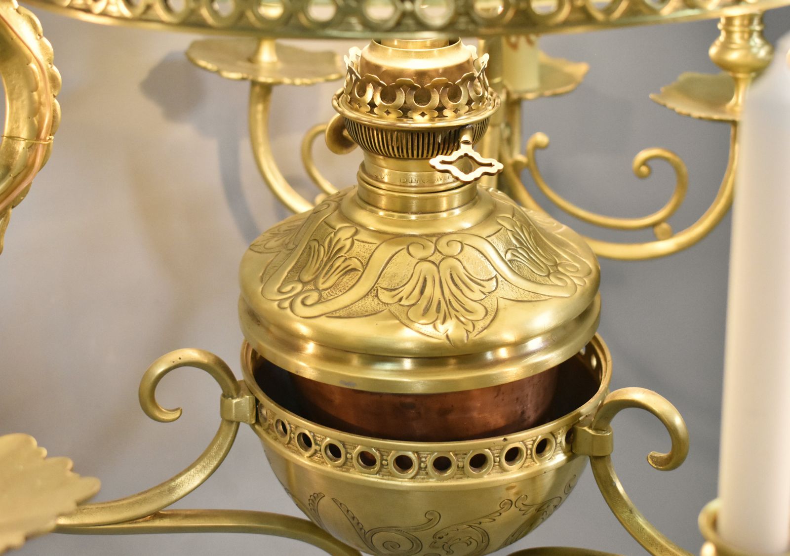 photo buy Very Large French Chandelier In Bronze & Opaline Napoleon III Period