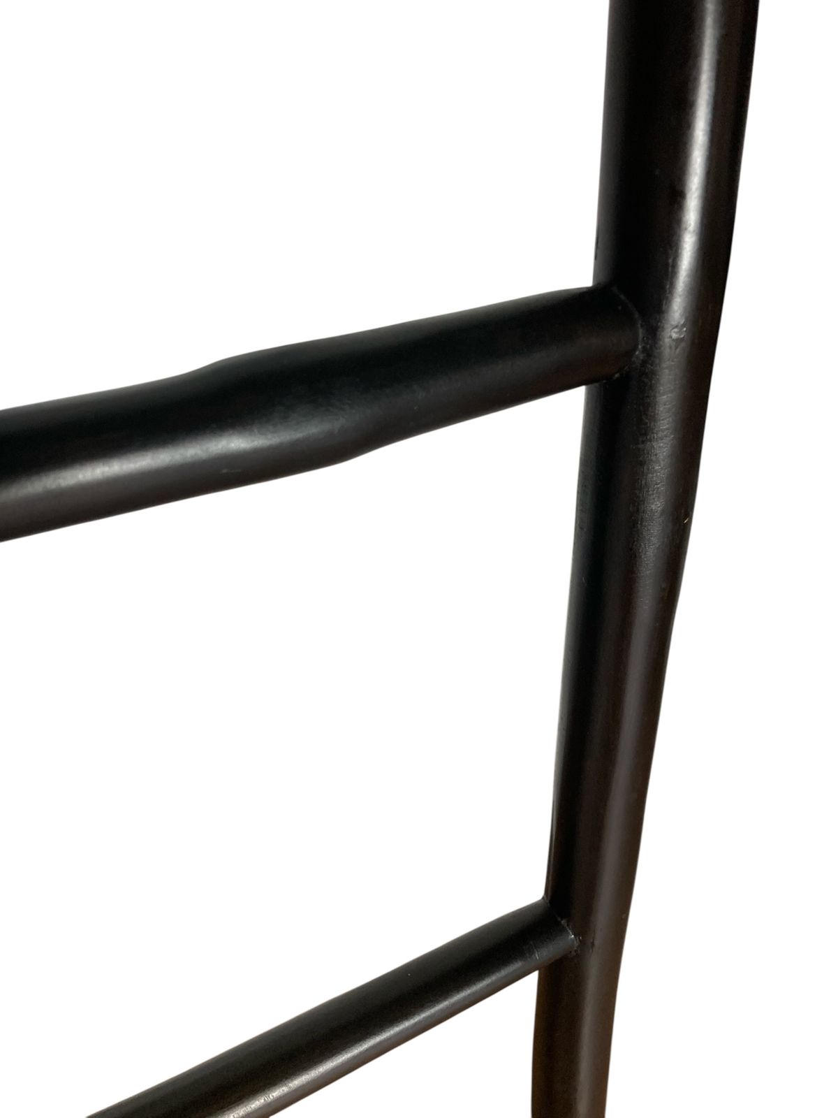 A Rustic Ebonised 8 Rung Bamboo Style Ladder, Towel Rale Or Display Rack photo furniture