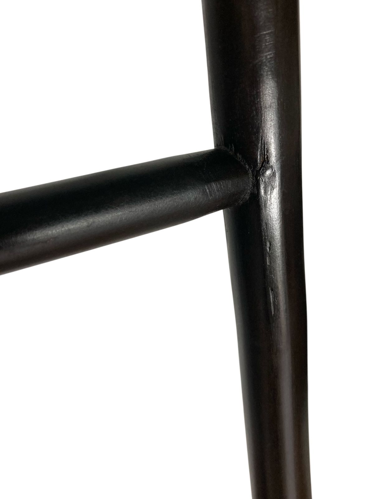 A Rustic Ebonised 8 Rung Bamboo Style Ladder, Towel Rale Or Display Rack photo Home Decor