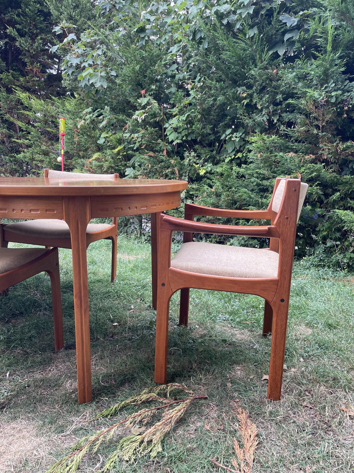 photo for sale Nils Jonsson For Troeds – Double Extending Dining Table And Chairs (C.1970)