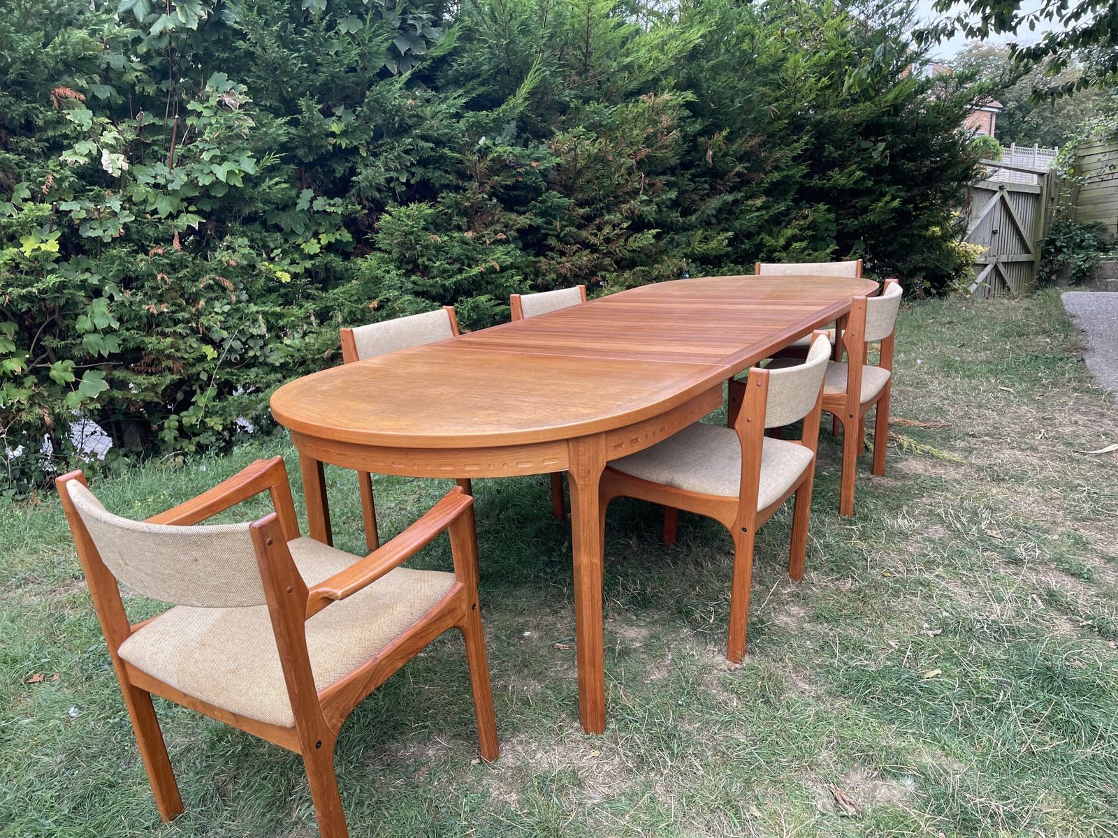 photo vinterior Nils Jonsson For Troeds – Double Extending Dining Table And Chairs (C.1970)