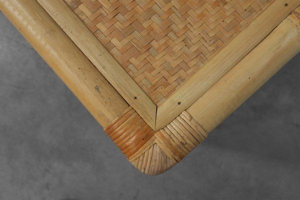 photo buy Italian Bamboo And Wicker Chest Of Drawers Or Nightstand, 1970s