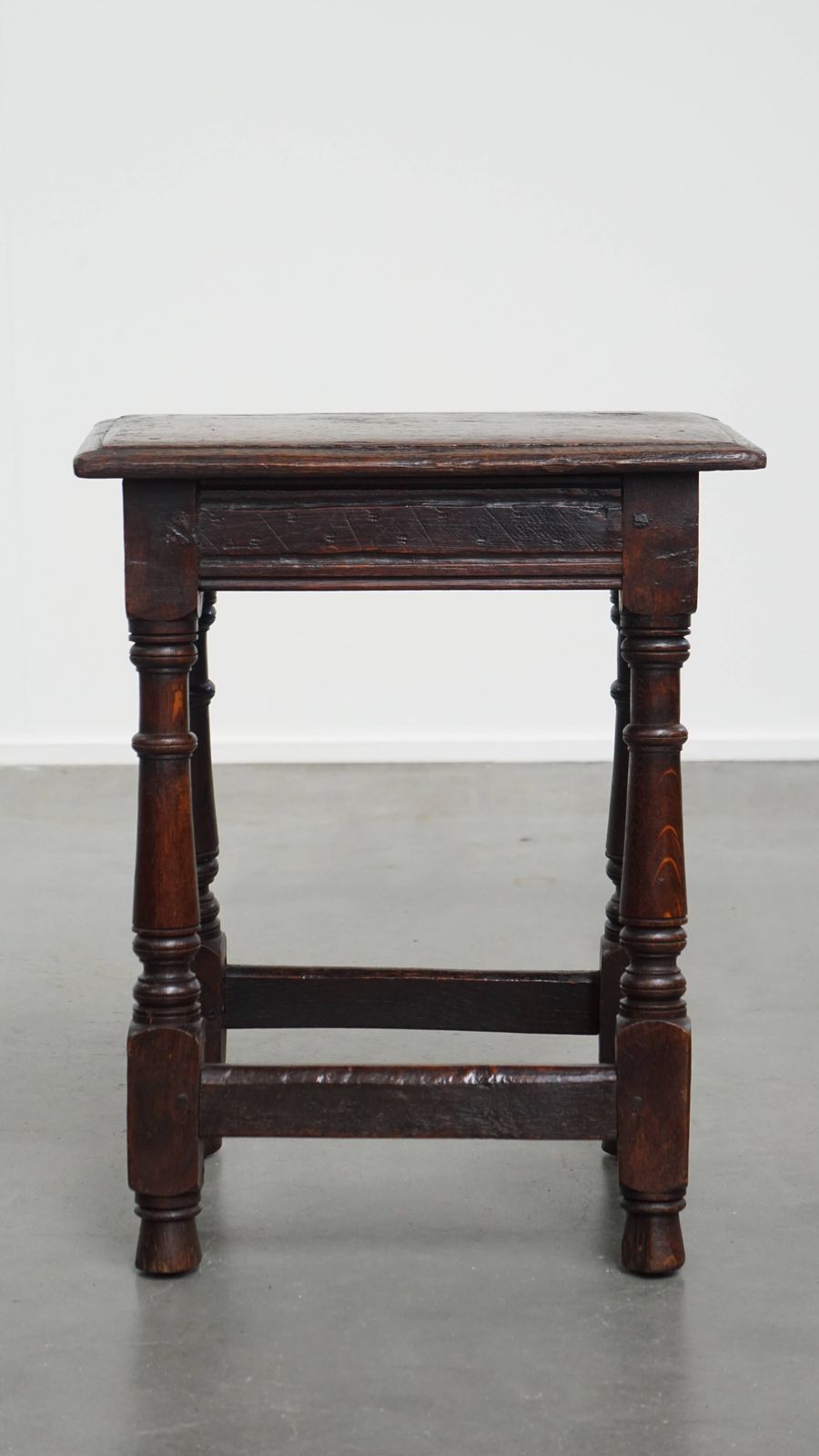 Timeless And Elegant Antique English Oak Joint Stool/ Stool/ Side Table From The 17th Century With Beautiful Colors photo furniture
