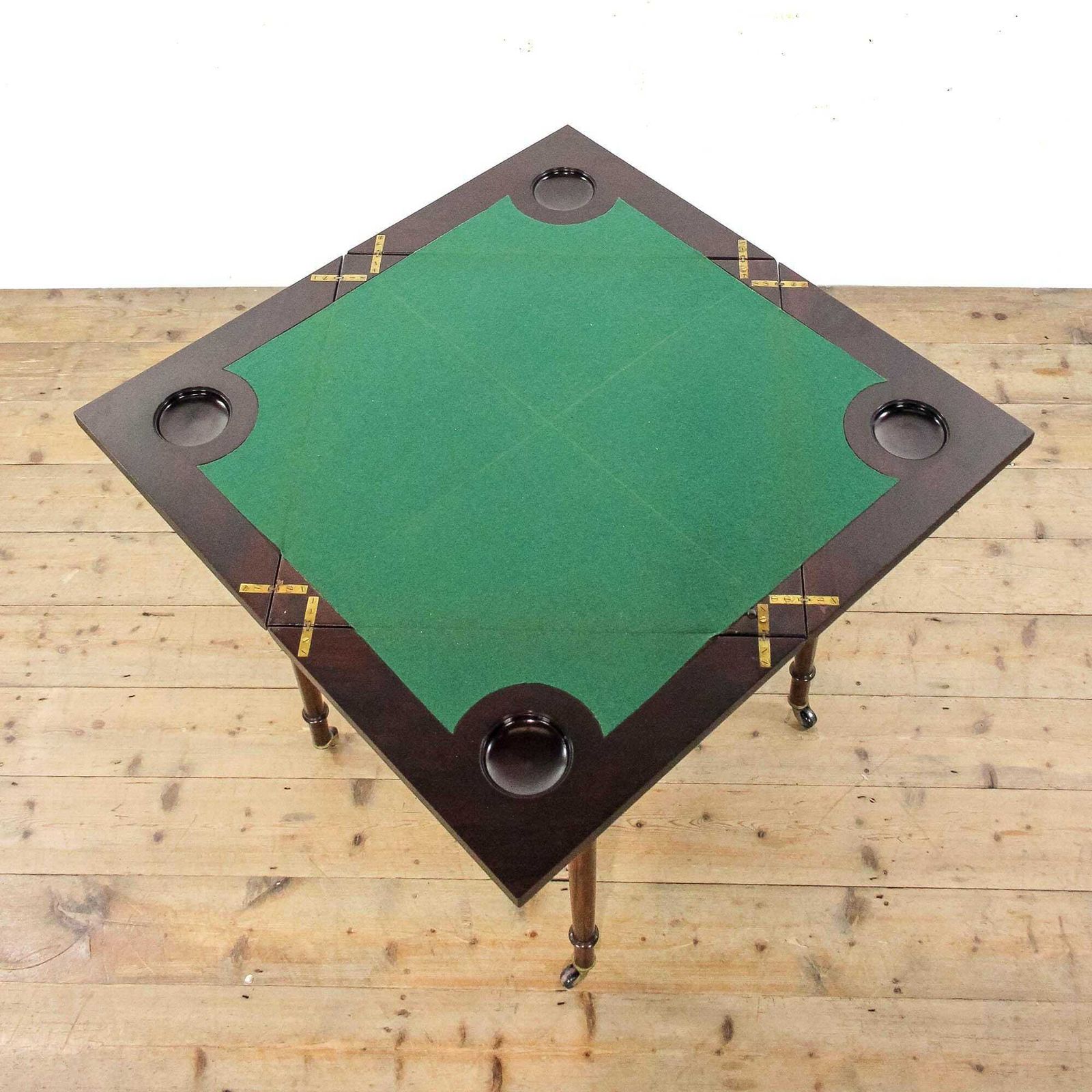 Antique Edwardian Brass Inlaid Envelope Card Table | Antique Table | Antique Side Table | Antique Games Table photo buy