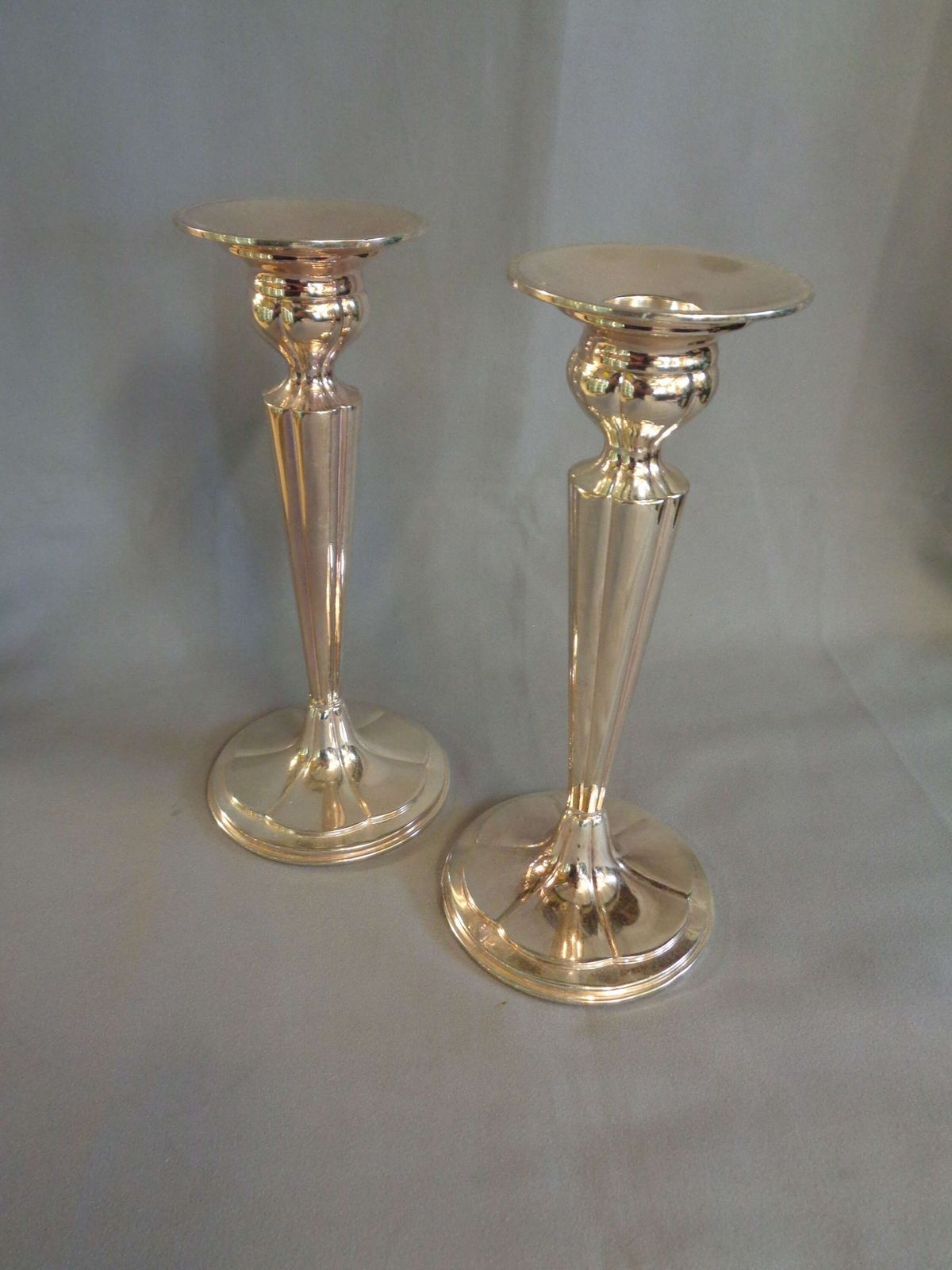 Pair 'Hartnell Home' Silver Plated Candlesticks photo furniture