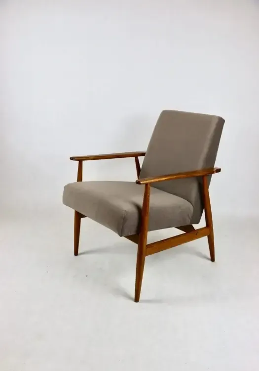Lis Armchair, 1970s Chocolate Light Brown Velvet Jade photo for sale