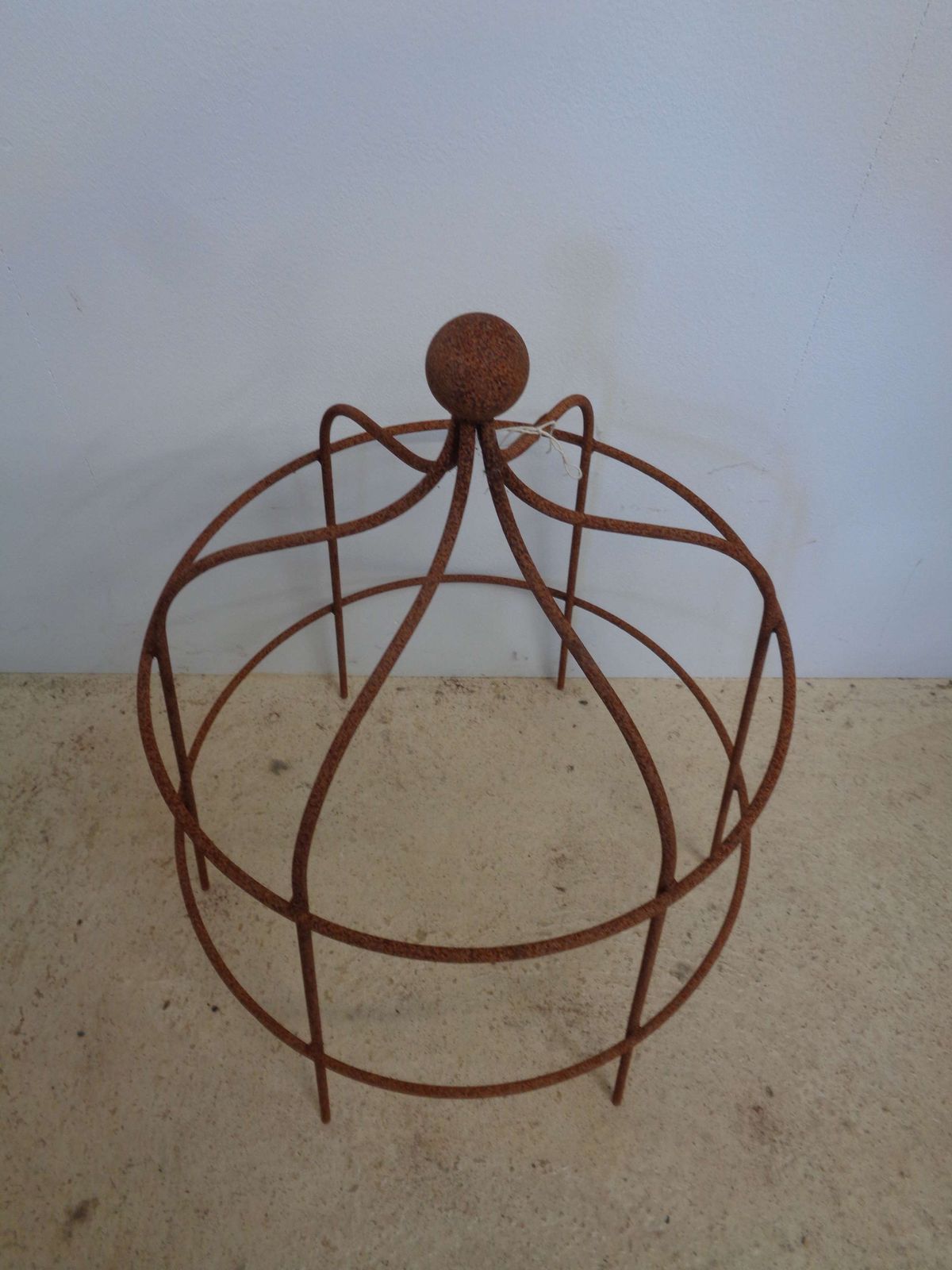 Garden Metal Lobster Pot Obelisk Plant Support   Small photo furniture