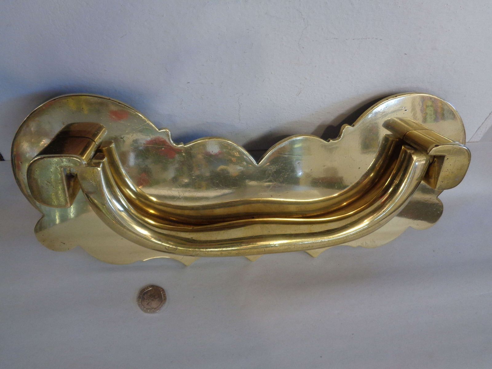 Antique Heavy Brass Door Handle / Knocker photo buy