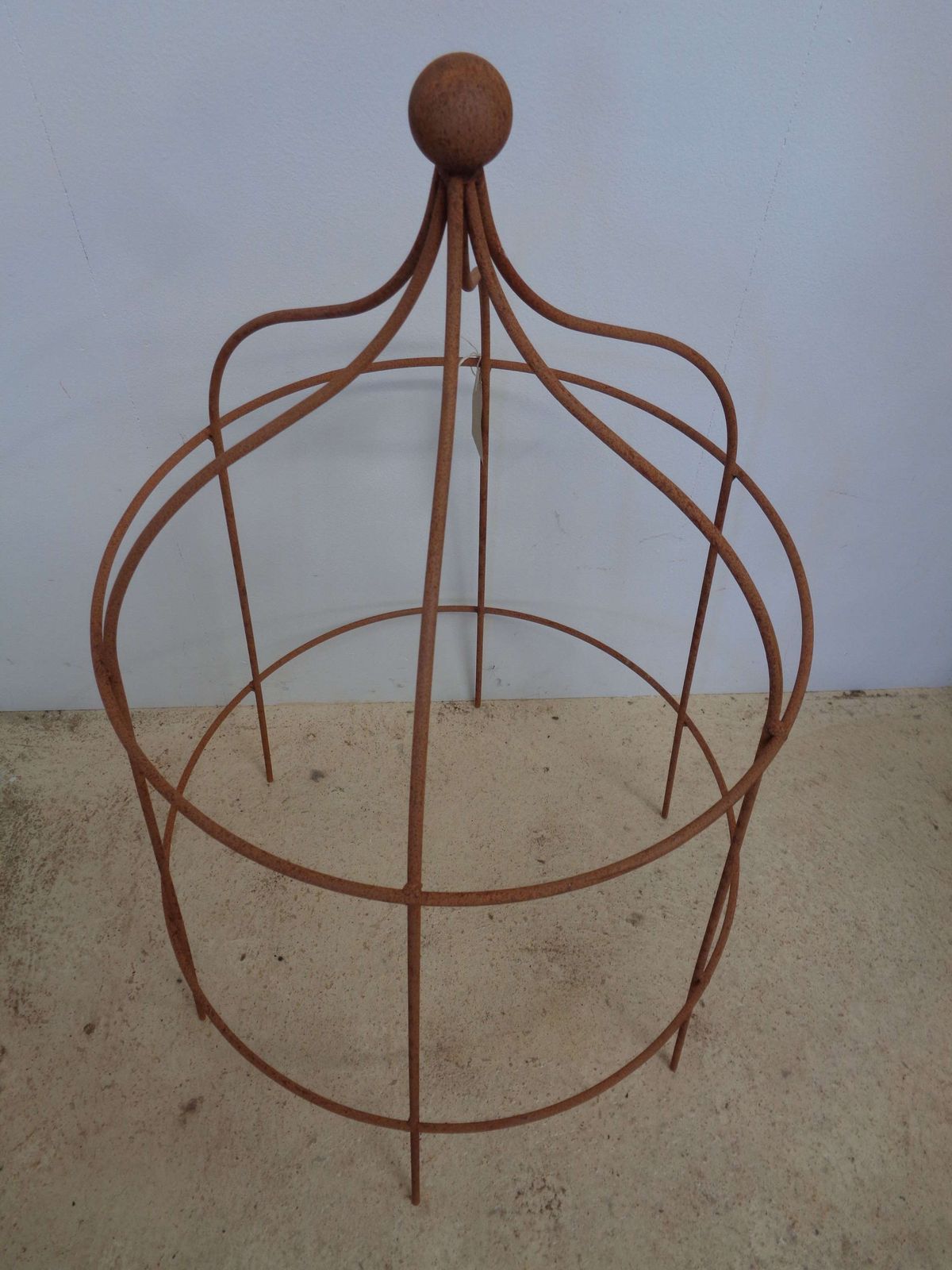 Garden Metal Lobster Pot Obelisk Plant Support   Large photo furniture