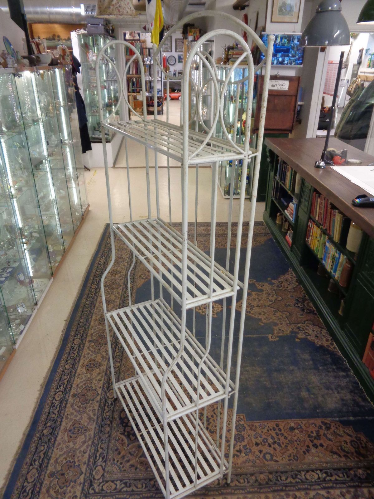 Heavy Vintage Metal Folding Garden Plant Stand photo Home Decor