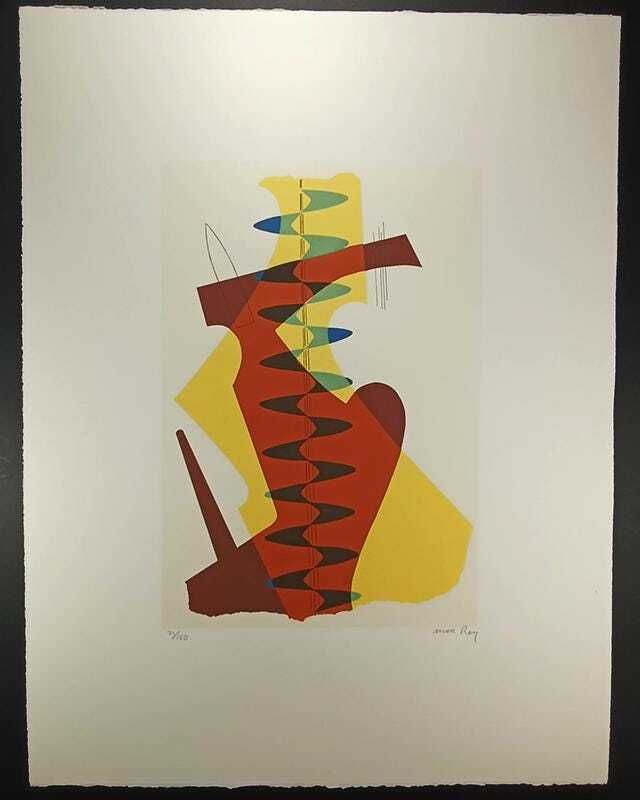 1970s Man Ray Limited Edition Lithograph. Author's Signature And Numbered In Pencil.