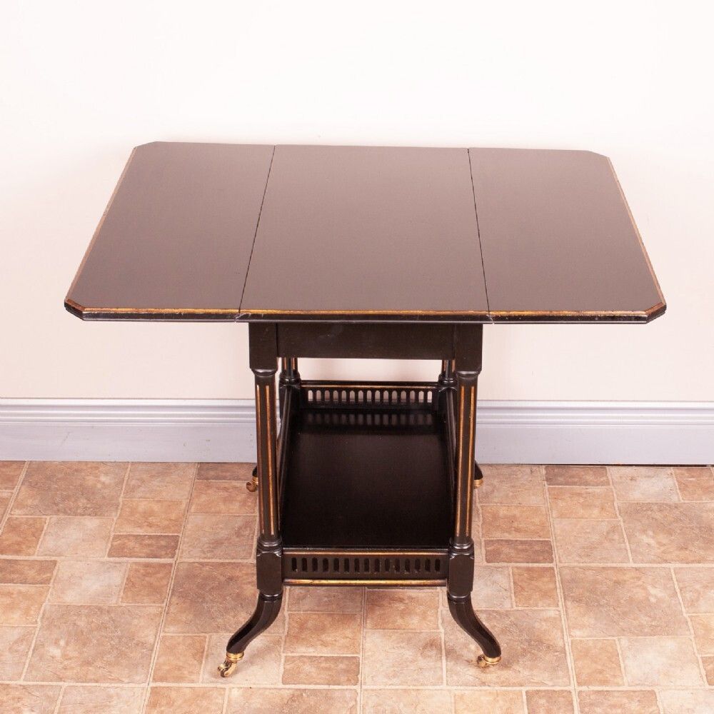 Victorian Aesthetic Movement Ebonised Sutherland Table By Jenks & Woods photo Furniture