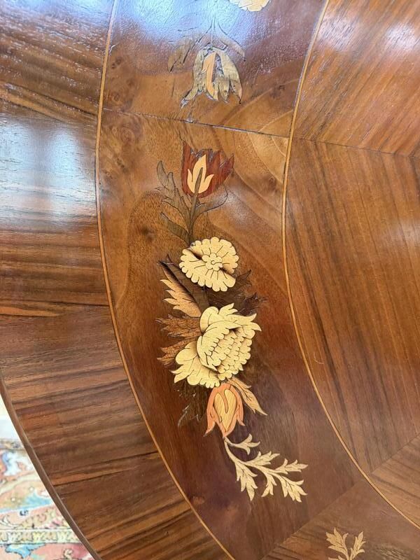 Table à Manger   Guéridon Basculant En Marqueterie De Style Napoléon III photo Furniture