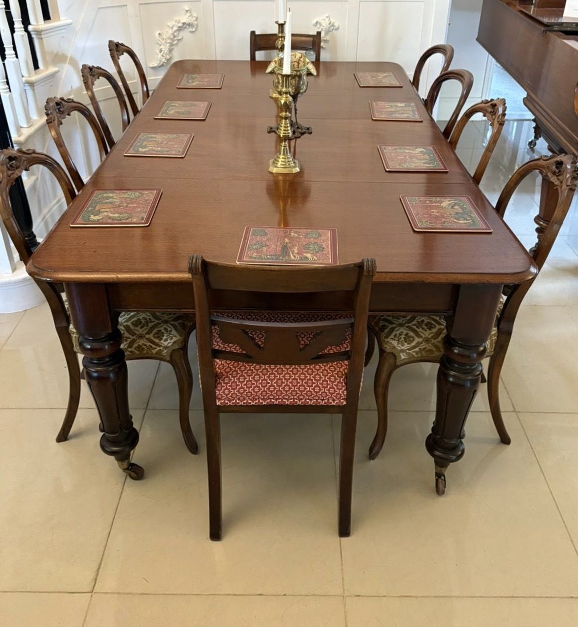 Antique 19th Century Quality Mahogany 10 Seater Extending Dining Table photo vinterior