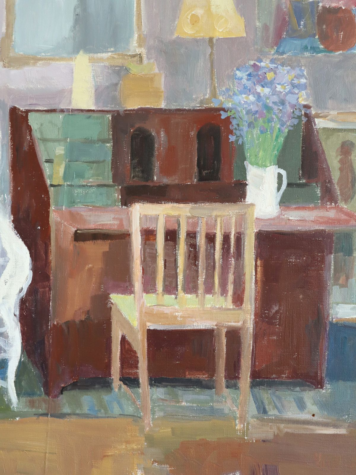 photo for sale Interior With Desk, Oil Painting