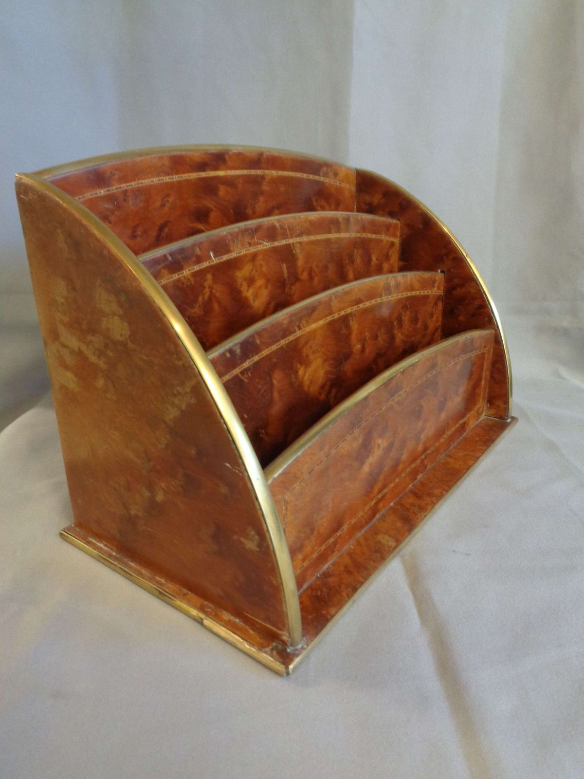 Art Deco Brass Trimmed Desk Tidy photo Home Decor