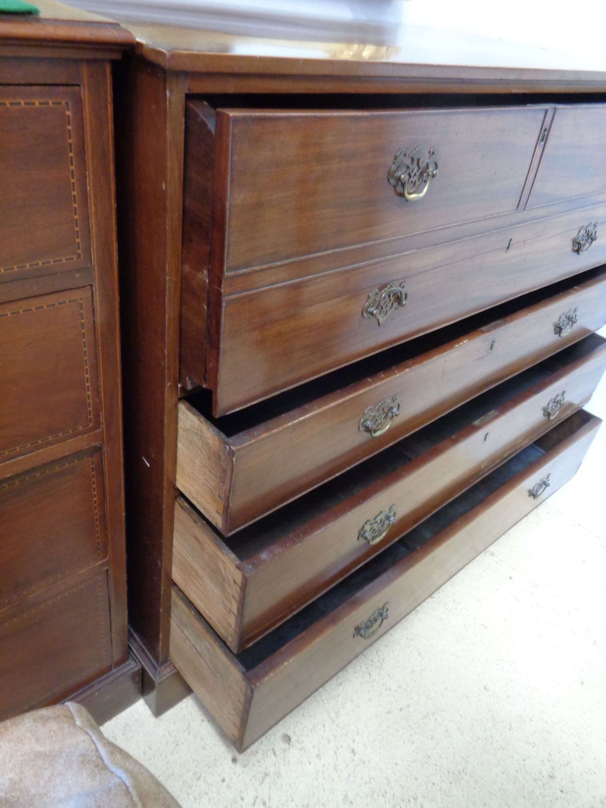 Antique Edwardian Secretaire / Chest Of Drawers photo buy