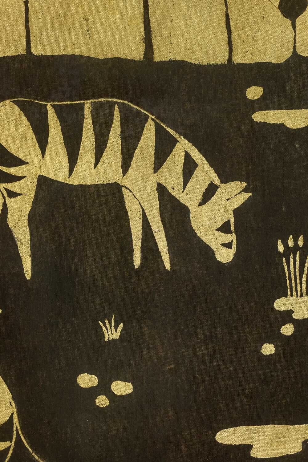 Painted Canvas Decorated With Zebras. Contemporary Artist’s Work photo furniture