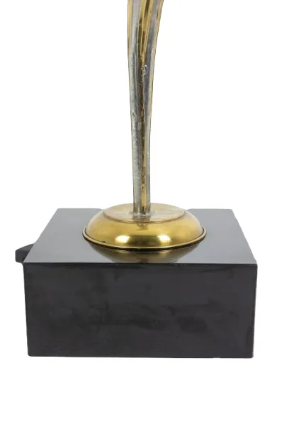 Maison Honoré. Golden Brass Floor Lamp. Circa 1970. photo vinterior