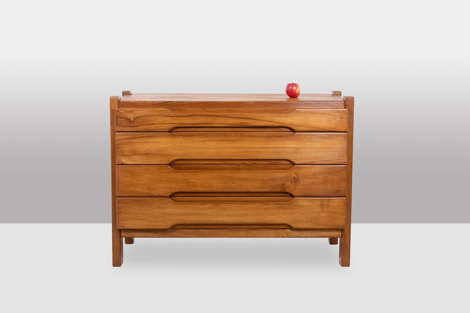 Maison Regain. Elm Chest Of Drawers. Circa 1970. photo for sale