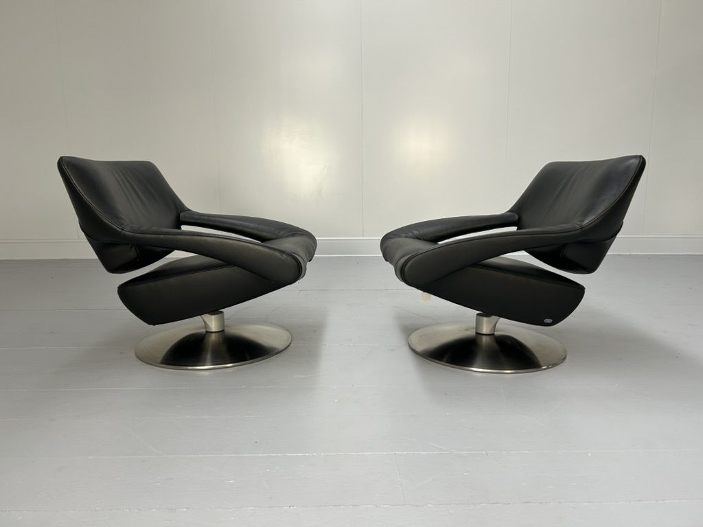 Pair Of De Sede Ds255/01 Armchairs – In Black Leather photo Furniture
