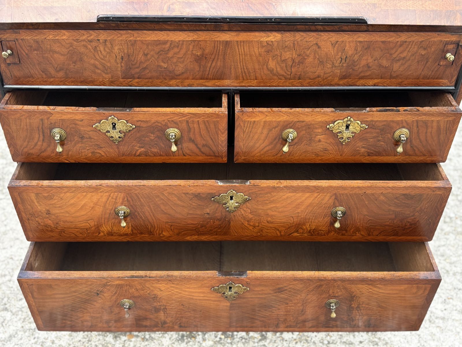 Early 18th Century George I Period Walnut Bureau Bookcase photo vinterior