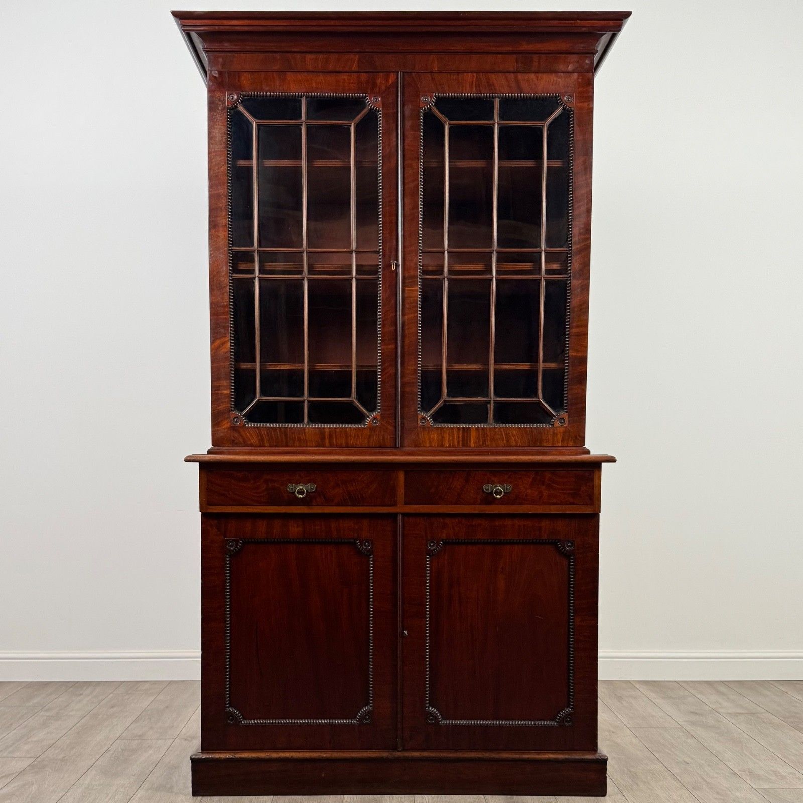 Antique 19th Century Regency Style Bookcase In Mahogany photo furniture