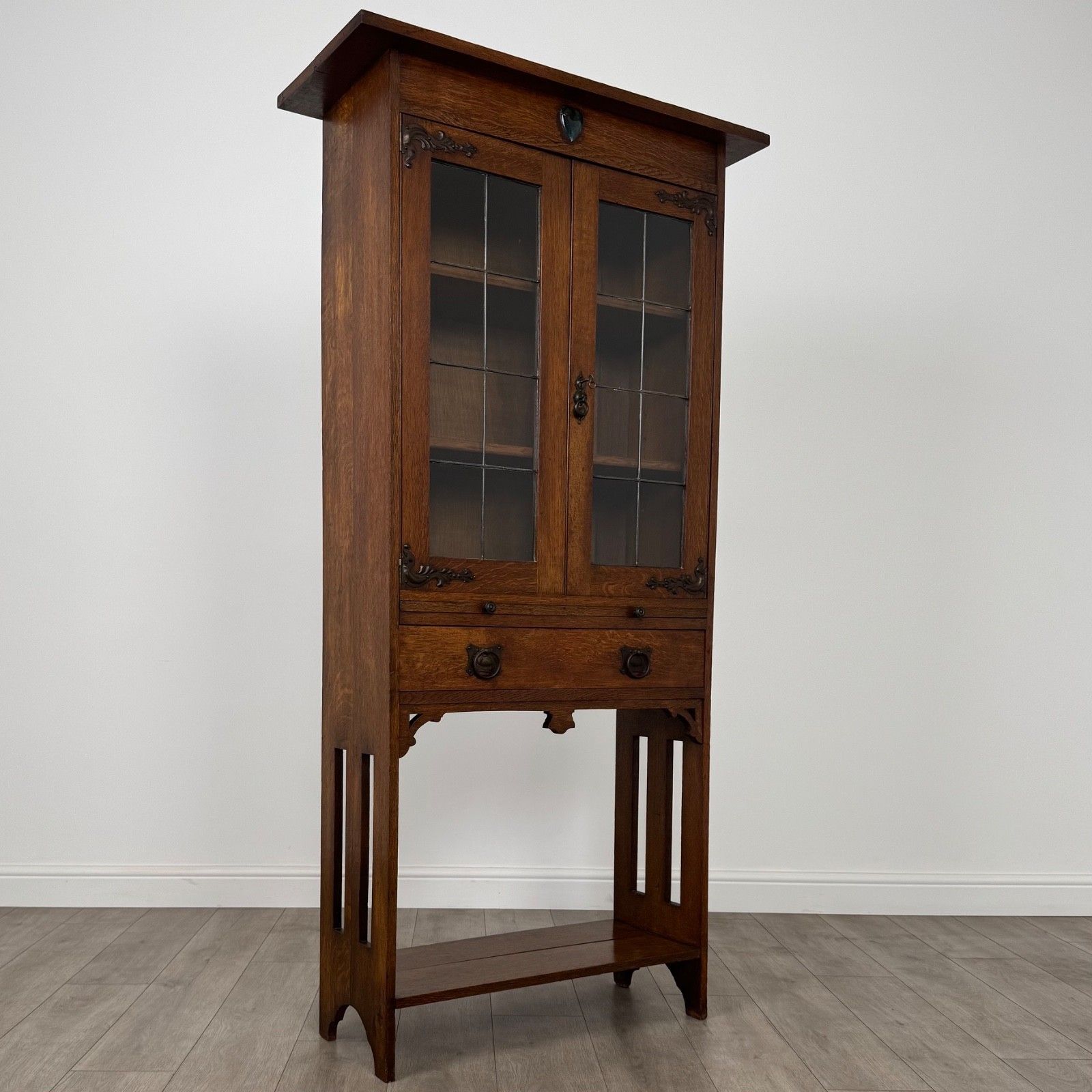 photo for sale Antique 20th Century Fine Quality Art & Crafts Display Cabinet