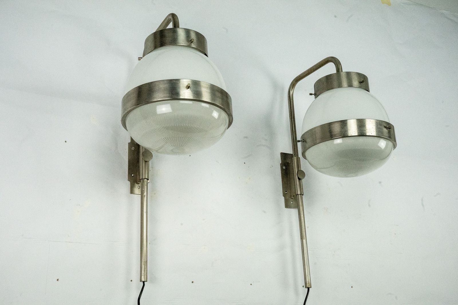 2990.0 Pair Of Delta Wall Lamps By Sergio Mazza For Artemide. Italy 1960s photo