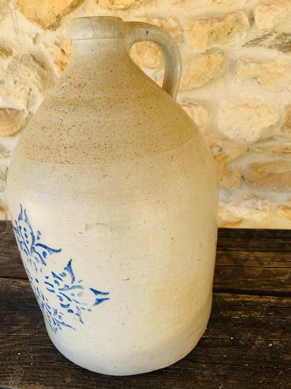 473.0 Antique Stoneware Jug By F. H. Cowden, 1880's photo