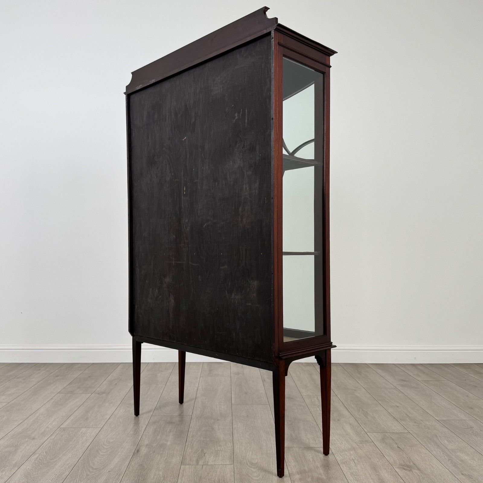 Antique 20th Century Glazed Display Cabinet In Mahogany photo vintage