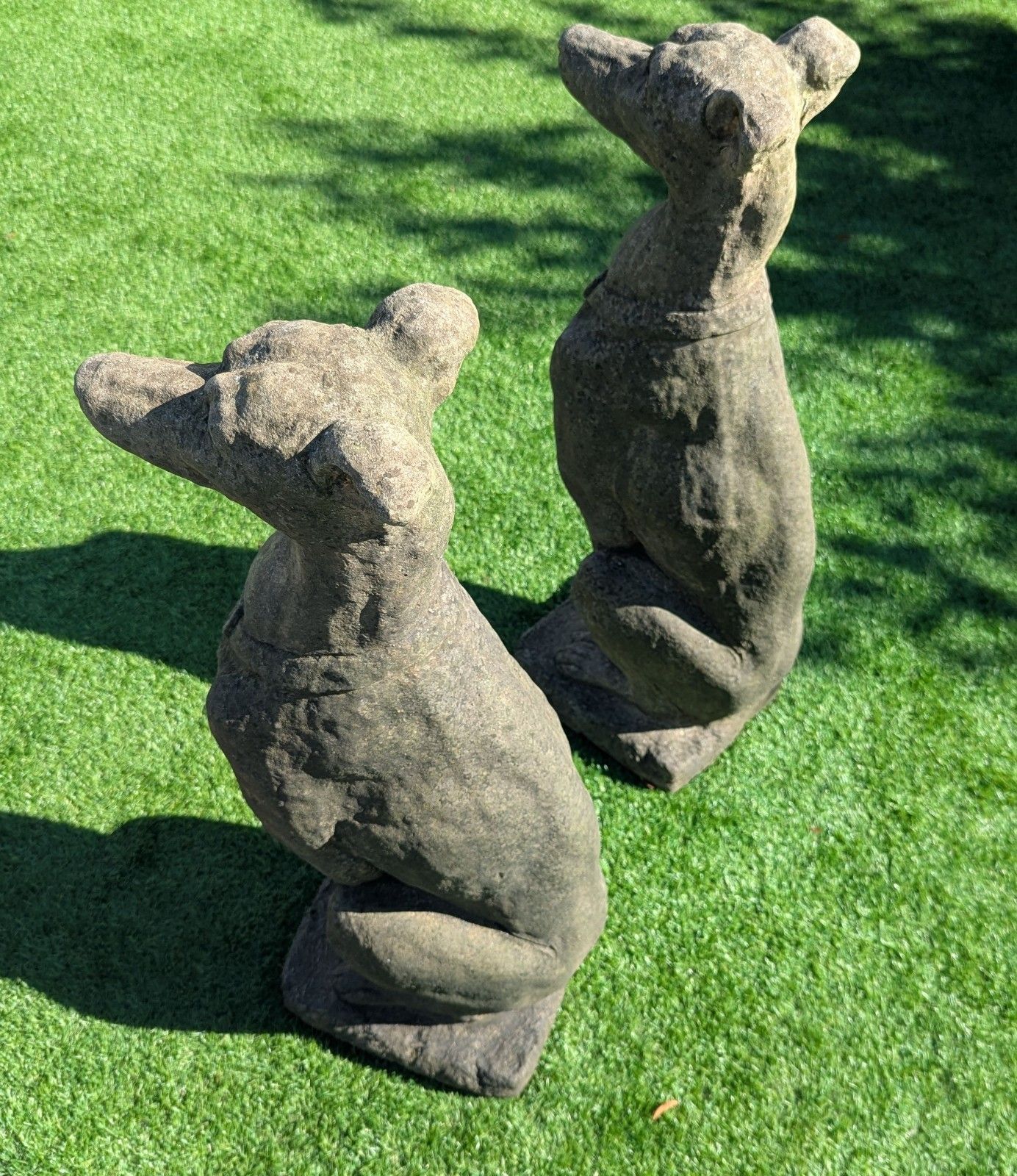 19th Centuary Style Vintage Stone Italian Hounds (Delivery Available 0095. photo vintage