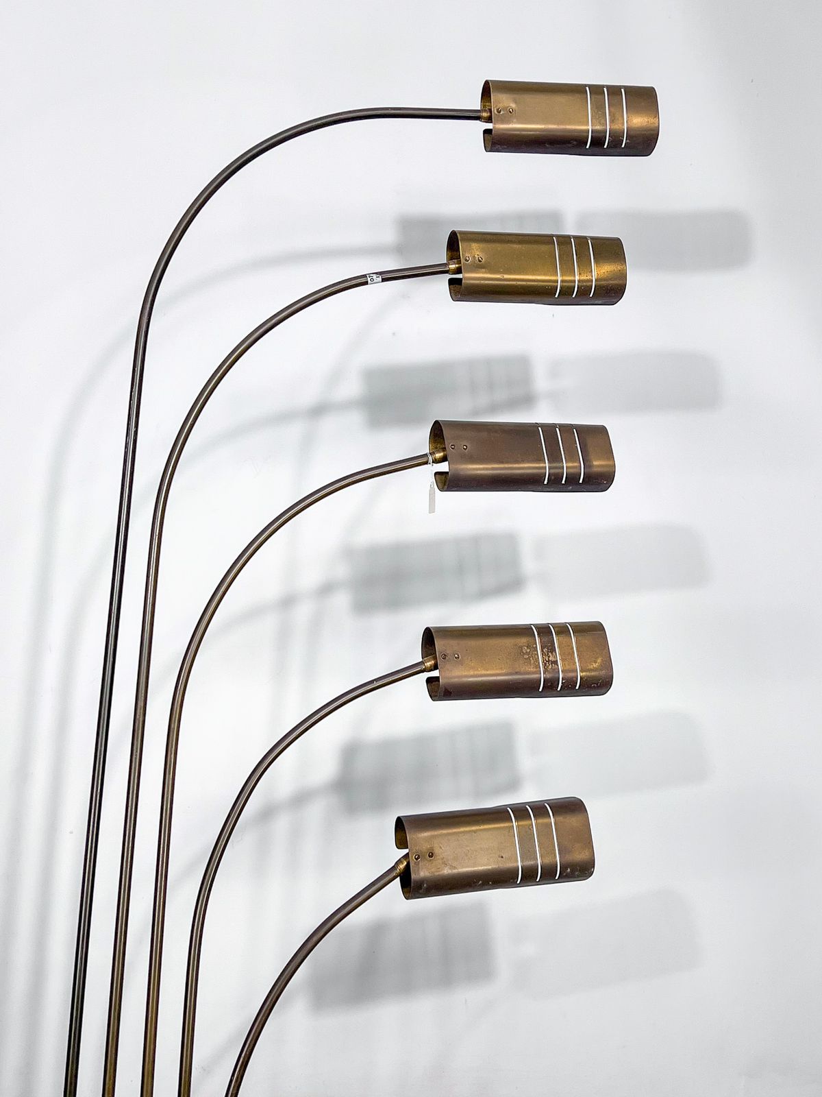 Goffredo Reggiani Attributed. Floor Lamp In Brass And Travertine. Italy 1960s photo furniture