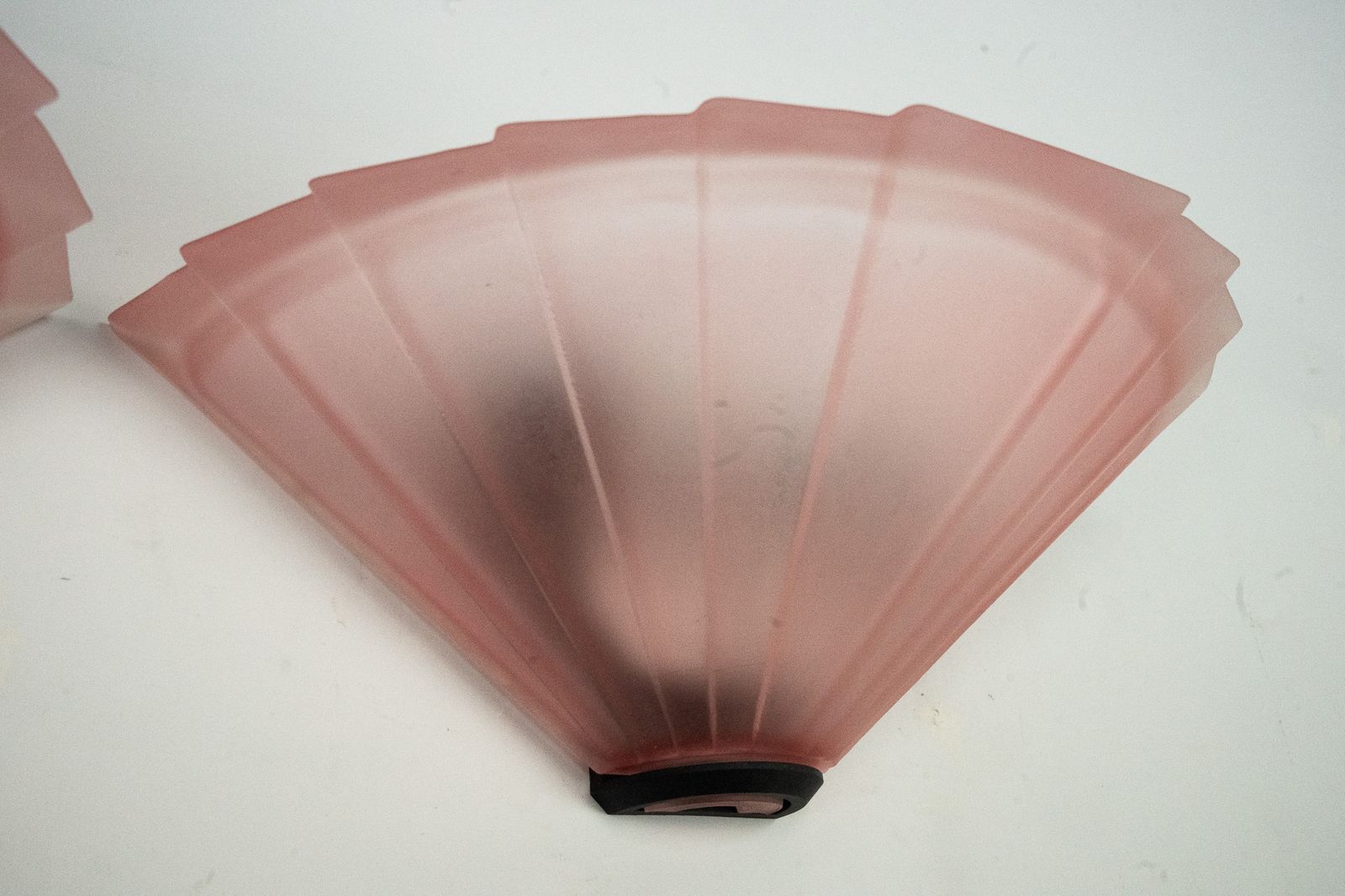 Lighting Set Of Six De Majo Sconces In Thick Pink Murano Glass. Italy 1980s photo