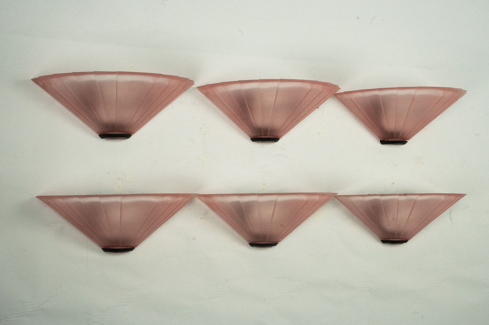photo buy Set Of Six De Majo Sconces In Thick Pink Murano Glass. Italy 1980s