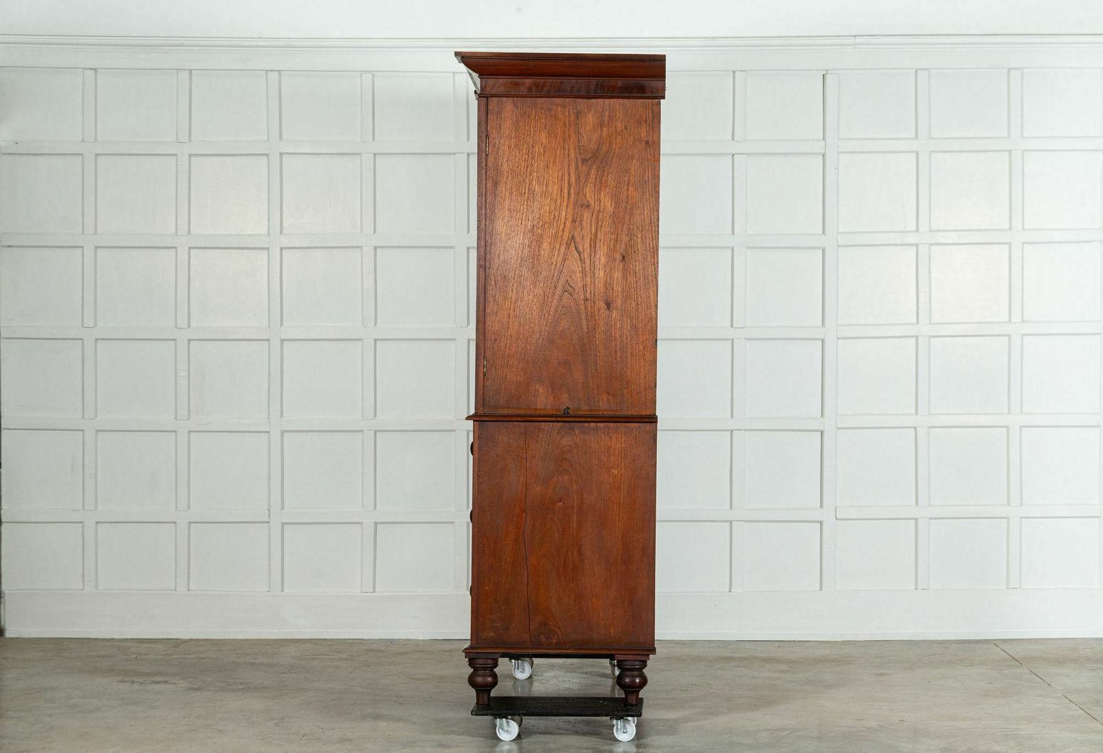 Large English Regency Mahogany Linen Press photo vintage