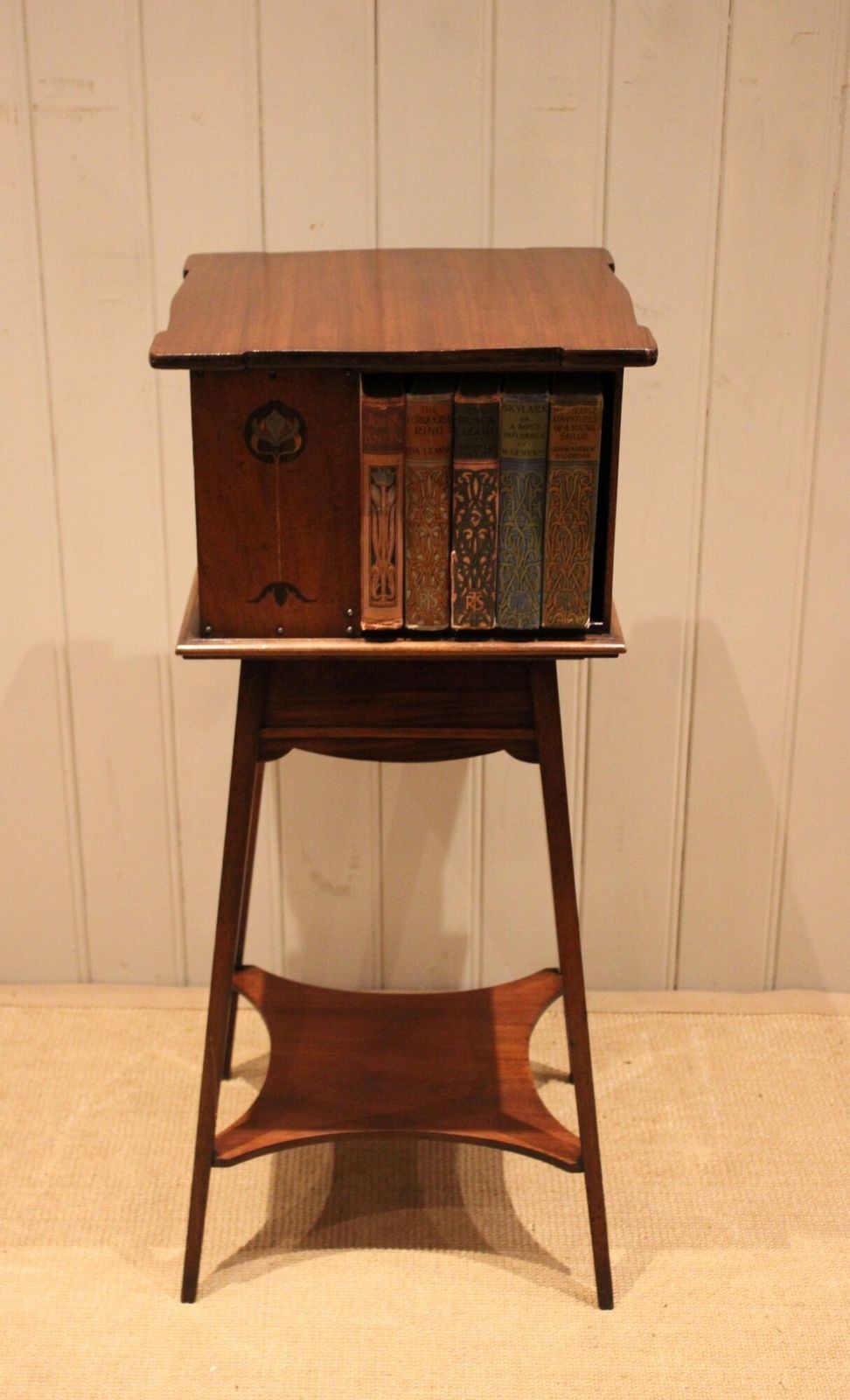 Art Nouveau Mahogany Revolving Bookcase photo for sale