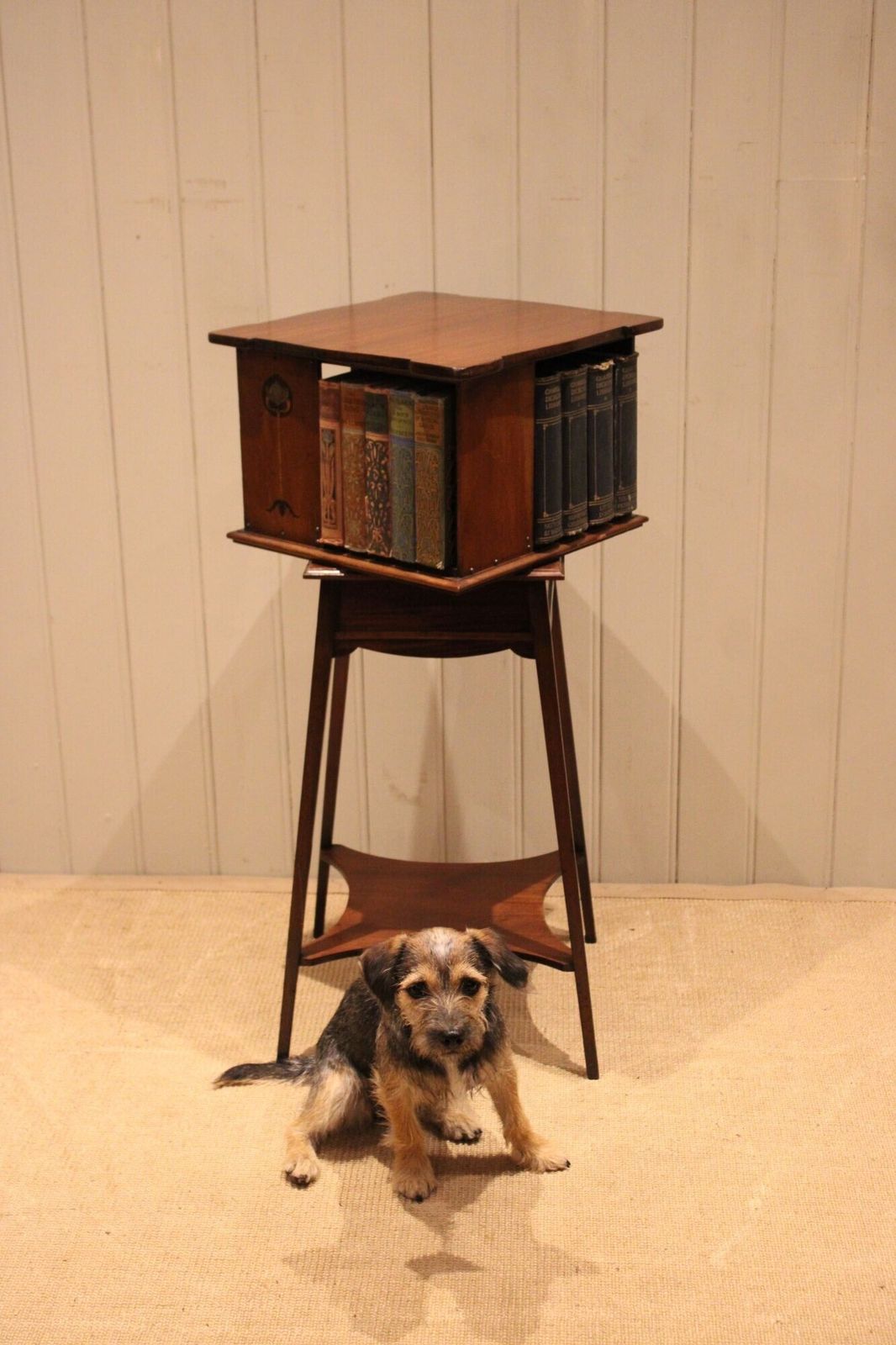 Furniture Art Nouveau Mahogany Revolving Bookcase photo