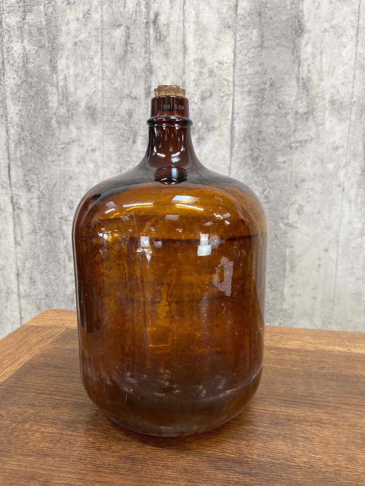 Large Amber Glass Demijohn photo furniture