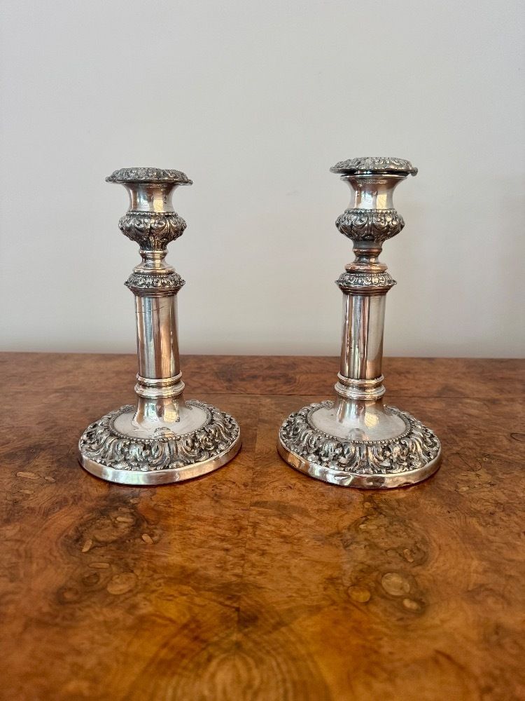 Magnificent Quality Pair Of Georgian Telescopic Candlesticks photo furniture
